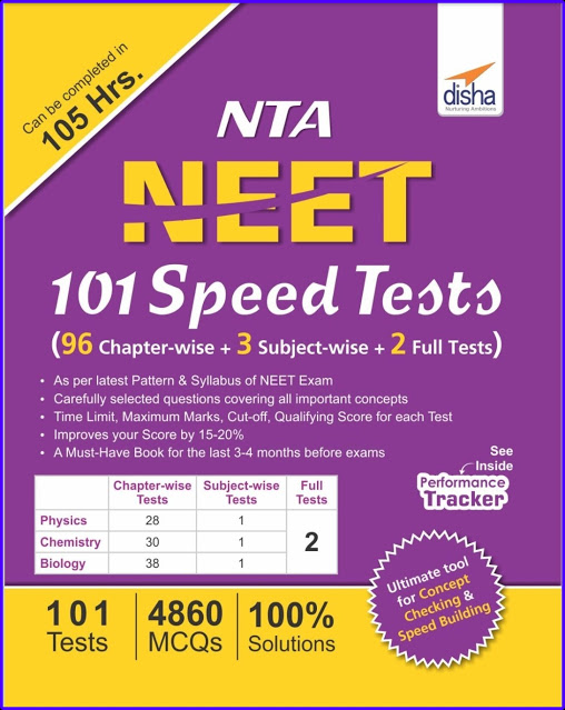 Disha NTA NEET 101 Speed Tests Latest Ebook Free Download